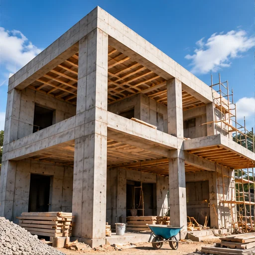 Imagen ilustrativa de construcción de vivienda en hormigón